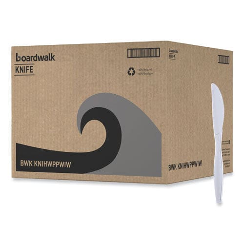 Boardwalk Heavyweight Wrapped Polypropylene Cutlery Knife White 1,000/carton - Food Service - Boardwalk®