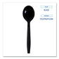 Boardwalk Heavyweight Wrapped Polypropylene Cutlery Soup Spoon Black 1,000/carton - Food Service - Boardwalk®