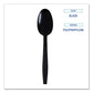 Boardwalk Heavyweight Wrapped Polypropylene Cutlery Teaspoon Black 1,000/carton - Food Service - Boardwalk®
