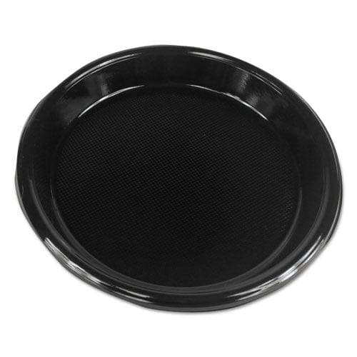 Boardwalk Hi-impact Plastic Dinnerware Plate 10 Dia Black 500/carton - Food Service - Boardwalk®