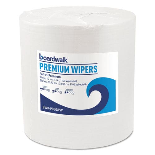 Boardwalk Hydrospun Wipers 10 X 13 White 1,100/roll - Janitorial & Sanitation - Boardwalk®