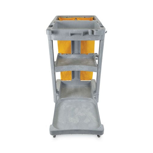 Boardwalk Janitor’s Cart Plastic 4 Shelves 1 Bin 22 X 44 X 38 Gray - Janitorial & Sanitation - Boardwalk®