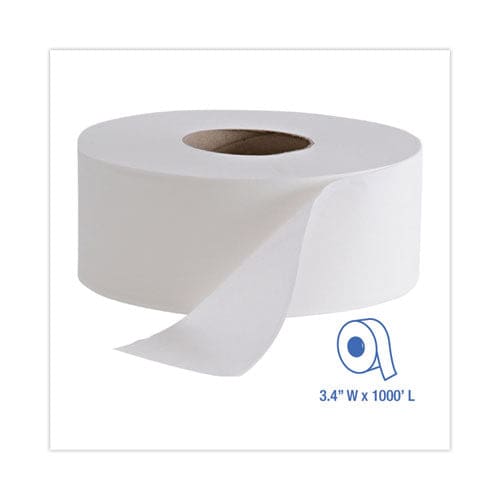 Boardwalk Jumbo Roll Bathroom Tissue Septic Safe 2-ply White 3.4 X 1,000 Ft 12 Rolls/carton - Janitorial & Sanitation - Boardwalk®