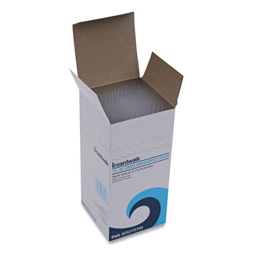 Boardwalk Jumbo Straws 7.75 Plastic Translucent Unwrapped 250/pack 50 Packs/carton - Food Service - Boardwalk®