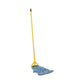 Boardwalk Looped End Mop Kit Medium Blue Cotton/rayon/synthetic Head 60 Yellow Metal/polypropylene Handle - Janitorial & Sanitation -