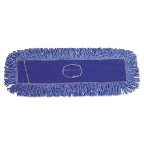 Boardwalk Mop Head Dust Looped-end Cotton/synthetic Fibers 18 X 5 Blue - Janitorial & Sanitation - Boardwalk®
