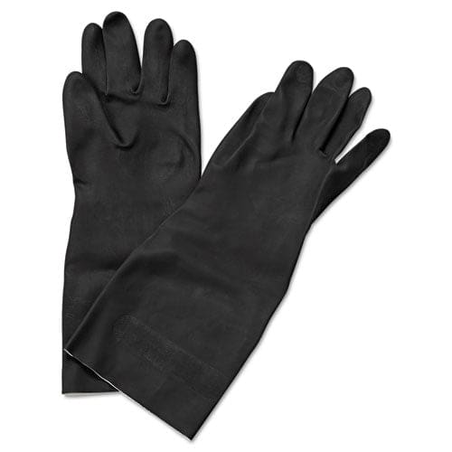 Boardwalk Neoprene Flock-lined Gloves Long-sleeved 12 Medium Black Dozen - Janitorial & Sanitation - Boardwalk®
