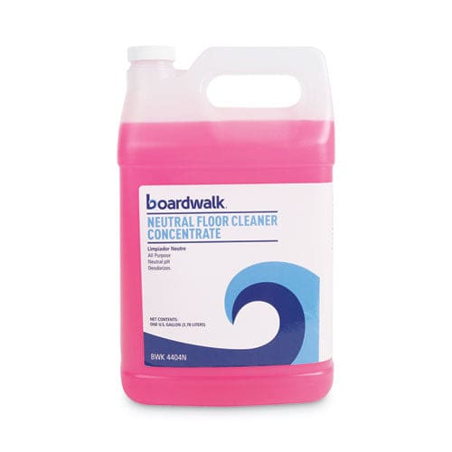 Boardwalk Neutral Floor Cleaner Concentrate Lemon Scent 1 Gal Bottle 4/carton - Janitorial & Sanitation - Boardwalk®