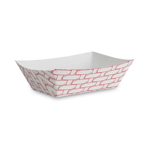 Boardwalk Paper Food Baskets 1 Lb Capacity Red/white 1,000/carton - Food Service - Boardwalk®