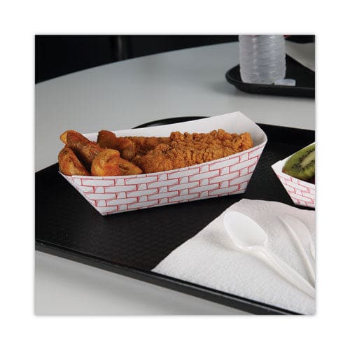 Boardwalk Paper Food Baskets 5 Lb Capacity Red/white 500/carton - Food Service - Boardwalk®