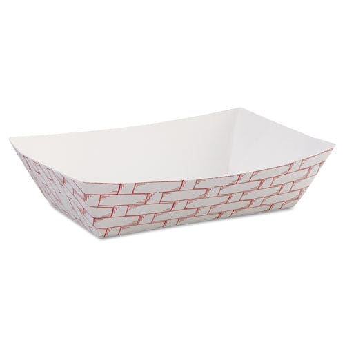 Boardwalk Paper Food Baskets 6 Oz Capacity 3.78 X 4.3 X 1.08 Red/white 1,000/carton - Food Service - Boardwalk®