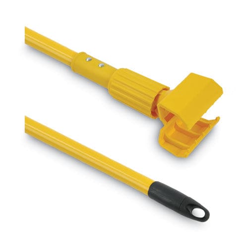 Boardwalk Plastic Jaws Mop Handle For 5 Wide Mop Heads Aluminum 1 Dia X 60 Yellow - Janitorial & Sanitation - Boardwalk®