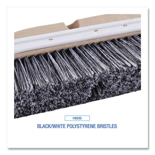 Boardwalk Polystyrene Vehicle Brush With Vinyl Bumper Black/white Polystyrene Bristles 10 Brush - Janitorial & Sanitation - Boardwalk®