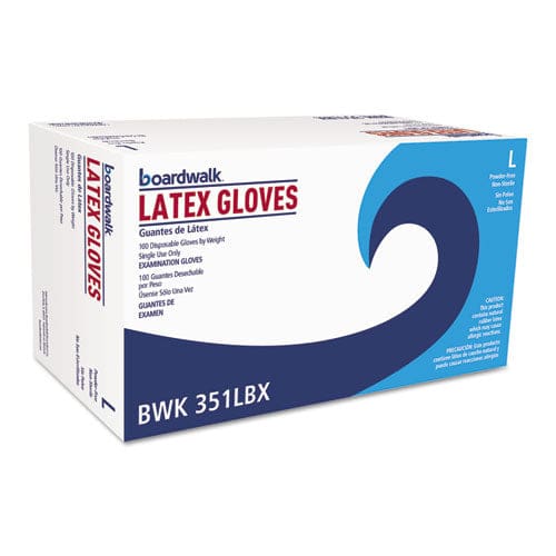 Boardwalk Powder-free Latex Exam Gloves Large Natural 4 4/5 Mil 1,000/carton - Janitorial & Sanitation - Boardwalk®