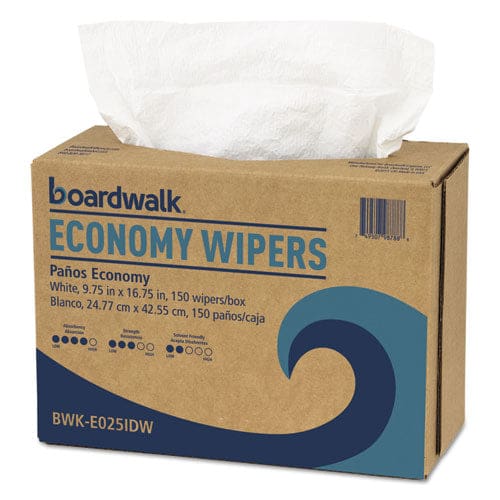Boardwalk Scrim Wipers 4-ply 9.75 X 16.75 White 150/dispenser Pack 6 Dispenser Packs/carton - Janitorial & Sanitation - Boardwalk®