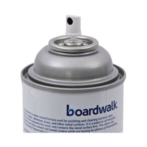 Boardwalk Stainless Steel Cleaner And Polish Lemon 18 Oz Aerosol Spray 12/carton - Janitorial & Sanitation - Boardwalk®