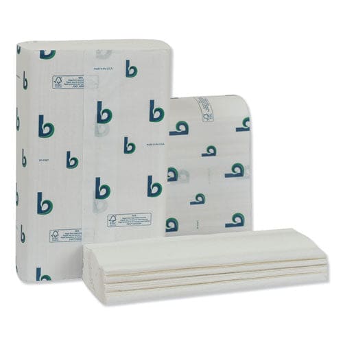 Boardwalk Structured Multifold Towels 1-ply 9 X 9.5 White 250/pack 16 Packs/carton - Janitorial & Sanitation - Boardwalk®