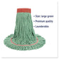 Boardwalk Super Loop Wet Mop Head Cotton/synthetic Fiber 5 Headband Large Size Green 12/carton - Janitorial & Sanitation - Boardwalk®
