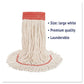 Boardwalk Super Loop Wet Mop Head Cotton/synthetic Fiber 5 Headband Large Size White - Janitorial & Sanitation - Boardwalk®