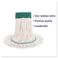 Boardwalk Super Loop Wet Mop Head Cotton/synthetic Fiber 5 Headband Medium Size White - Janitorial & Sanitation - Boardwalk®