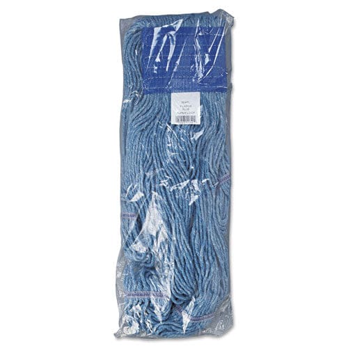 Boardwalk Super Loop Wet Mop Head Cotton/synthetic Fiber 5 Headband X-large Size Blue 12/carton - Janitorial & Sanitation - Boardwalk®