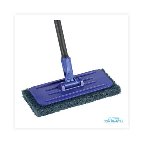 Boardwalk Swivel Pad Holder Plastic Blue 4 X 9 - Janitorial & Sanitation - Boardwalk®