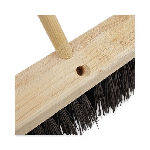 Boardwalk Tapered End Broom Handle Lacquered Pine 1.13 Dia X 60 Natural - Janitorial & Sanitation - Boardwalk®