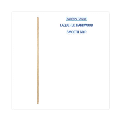 Boardwalk Threaded End Broom Handle Lacquered Hardwood 0.94 Dia X 54 Natural - Janitorial & Sanitation - Boardwalk®
