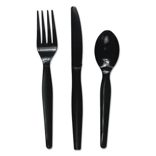 Boardwalk Three-piece Cutlery Kit Fork/knife/teaspoon Polypropylene White 250/carton - Food Service - Boardwalk®