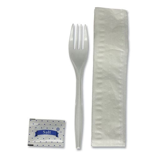 Boardwalk Three-piece Utensil Set Fork/napkin/salt Packet White 500/carton - Food Service - Boardwalk®