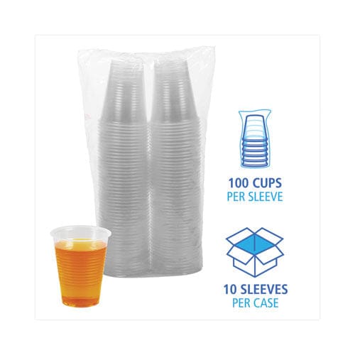 Boardwalk Translucent Plastic Cold Cups 10 Oz Polypropylene 100 Cups/sleeve 10 Sleeves/carton - Food Service - Boardwalk®