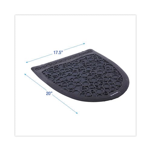 Boardwalk Urinal Mat 2.0 Rubber 17.5 X 20 Black/black 6/carton - Janitorial & Sanitation - Boardwalk®