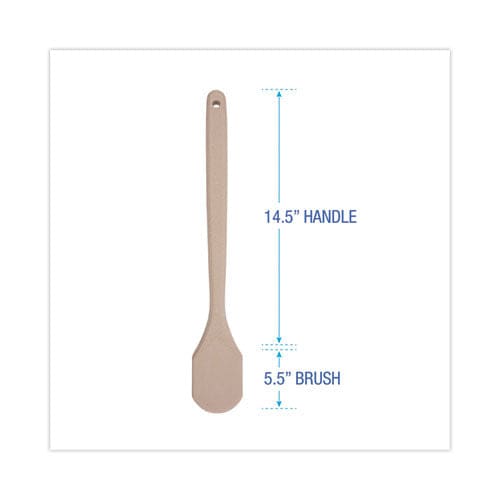 Boardwalk Utility Brush Cream Nylon Bristles 5.5 Brush 14.5 Tan Plastic Handle - Janitorial & Sanitation - Boardwalk®