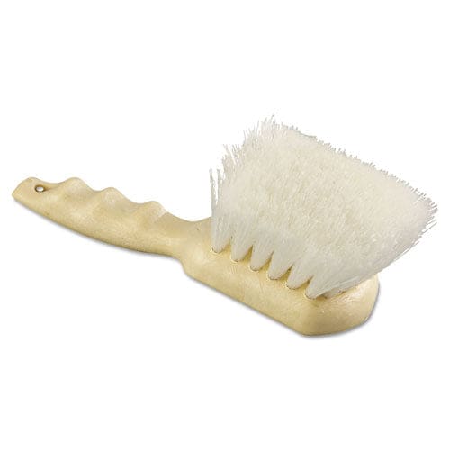 Boardwalk Utility Brush Cream Nylon Bristles 5.5 Brush 3.5 Tan Plastic Handle - Janitorial & Sanitation - Boardwalk®