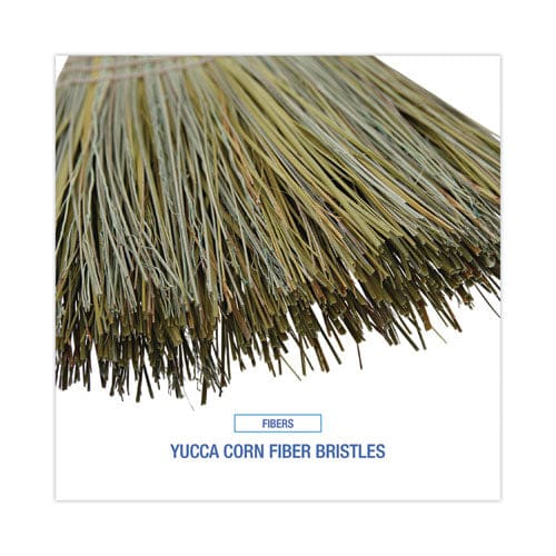 Boardwalk Warehouse Broom Yucca Corn Fiber Bristles 56 Overalll Length Natural 12/carton - Janitorial & Sanitation - Boardwalk®