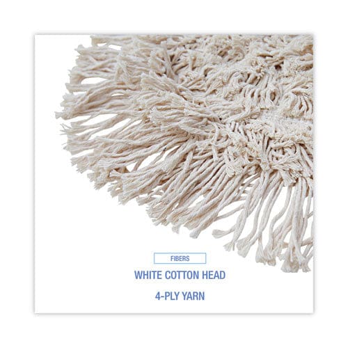 Boardwalk Wedge Dust Mop Head Cotton 17.5 X 13.5 White - Janitorial & Sanitation - Boardwalk®