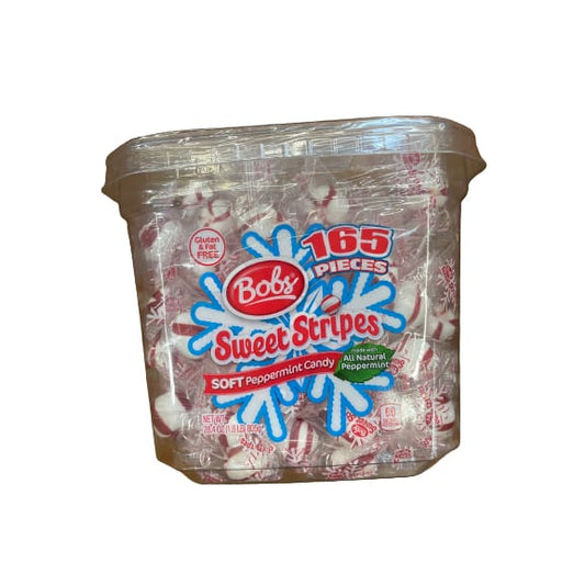 Bob’s Sweet Stripes Peppermint Holiday Candy 28.4oz Tub 165 Count - Bob’s