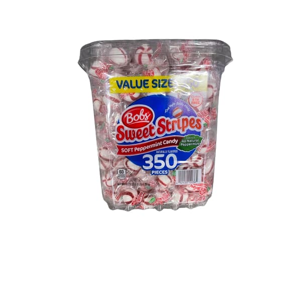Bobs Sweet Stripes Soft Peppermint Candy 350 pieces. - Bobs Sweet