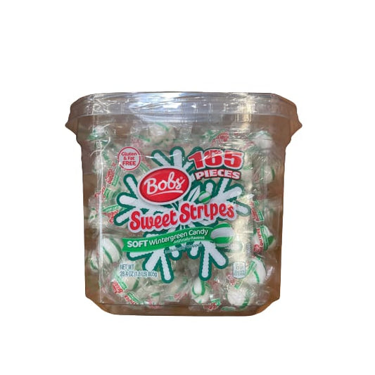 Bob’s Sweet Stripes Wintergreen Holiday Candy Canes 28.4oz Tub 165 Count - Bob’s Sweet