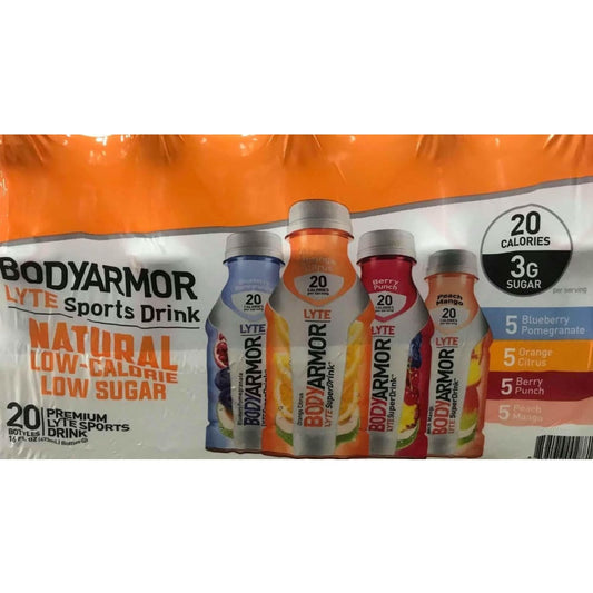 BodyArmor Lyte Sports Drink Natural Variety, 16 Oz. (Pack of 20) - ShelHealth.Com