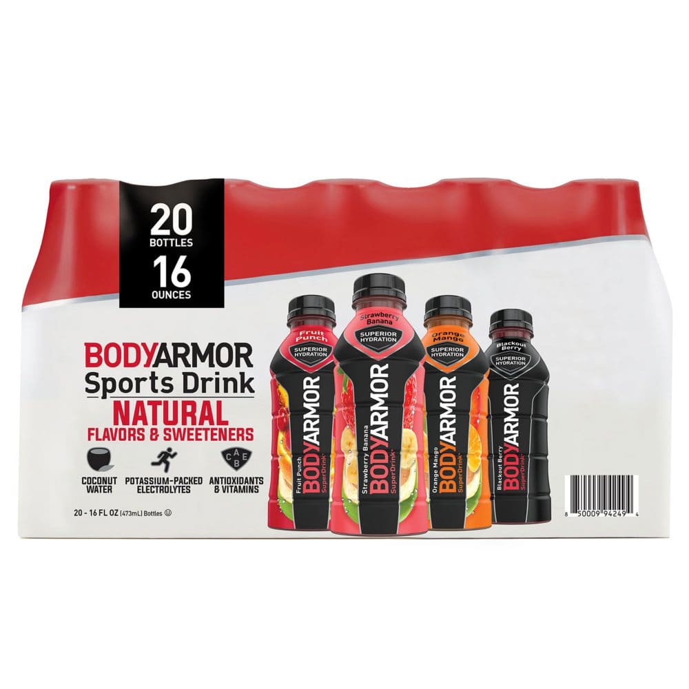 BODYARMOR Sports Drink Variety Pack (16 fl. oz. 20 pk.) - Sports Drinks & Enhanced Waters - BODYARMOR Sports