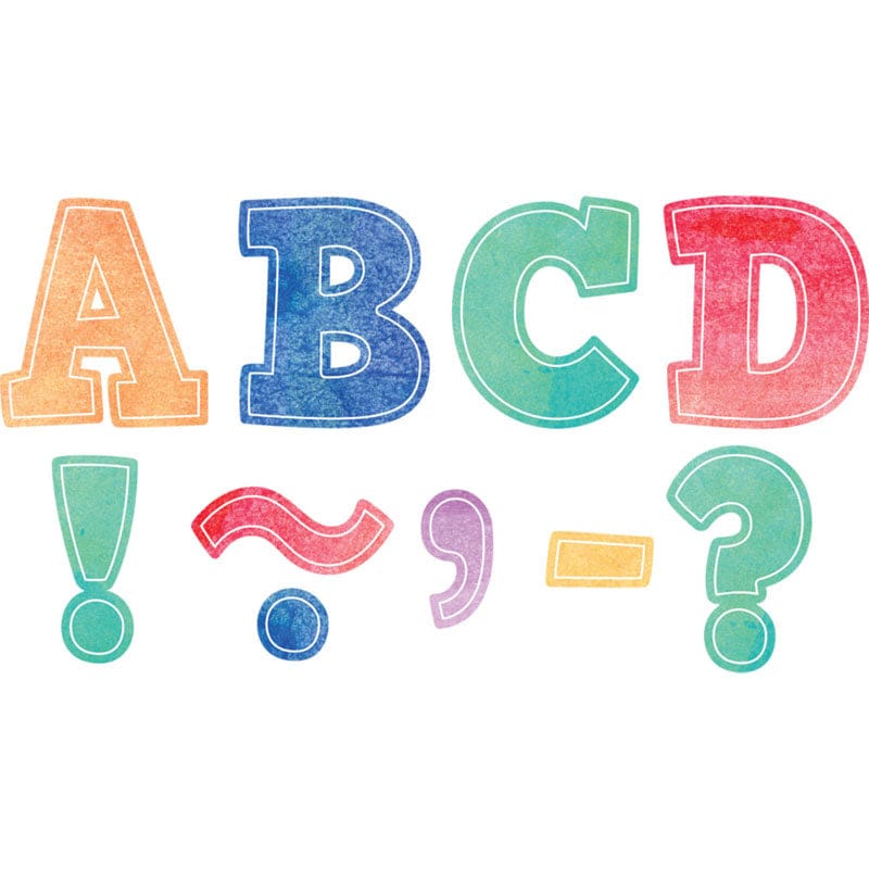 Bold Block 3In Magnetic Letters Watercolor (Pack of 3) - Letters - Teacher Created Resources