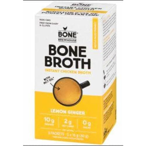 BONE BREWHOUSE Grocery > Beverages BONE BREWHOUSE: Lemon Ginger Chicken Bone Broth, 2.82 oz