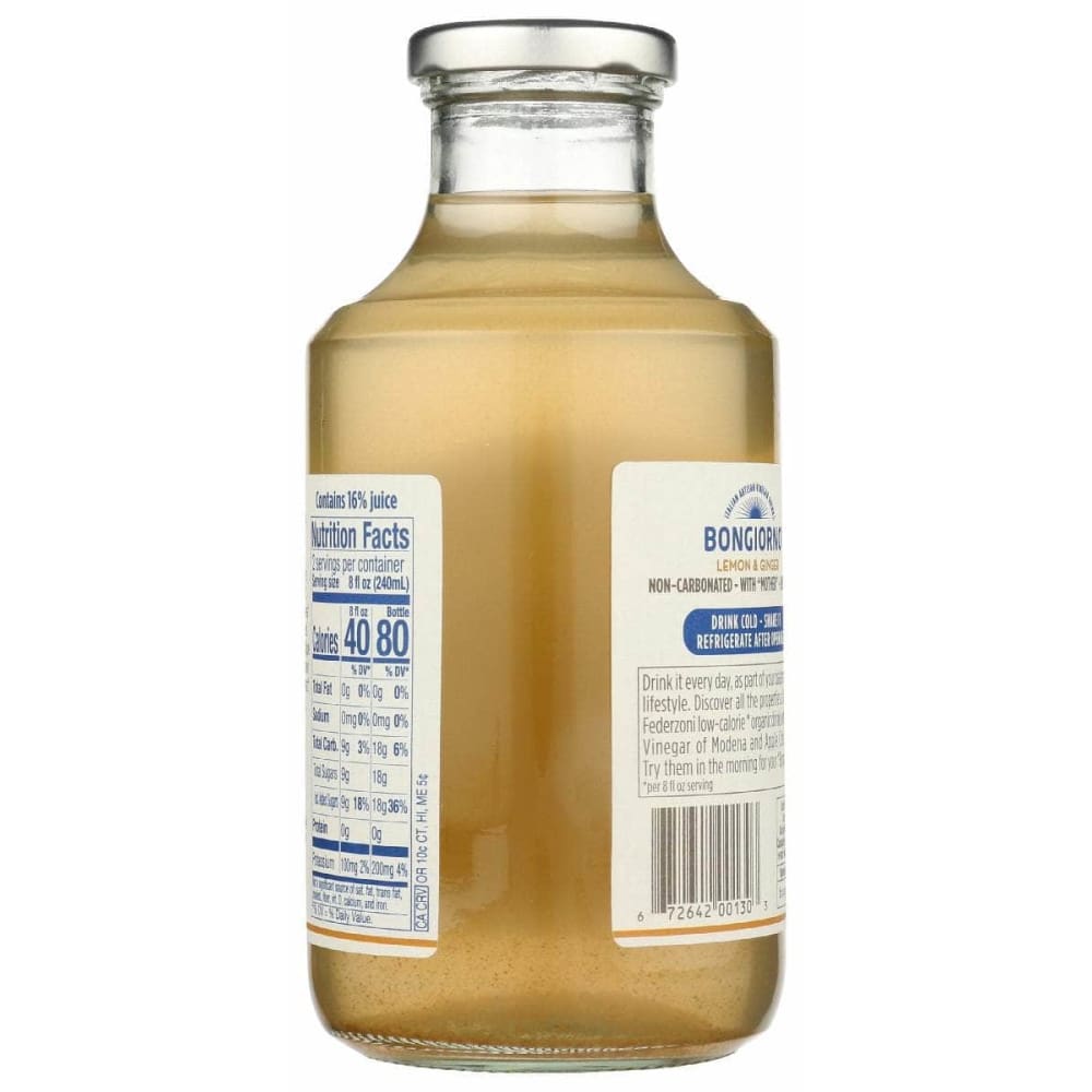 BONGIORNO Grocery > Beverages BONGIORNO: Organic Vinegar Drink Lemon and Ginger, 16.9 fo