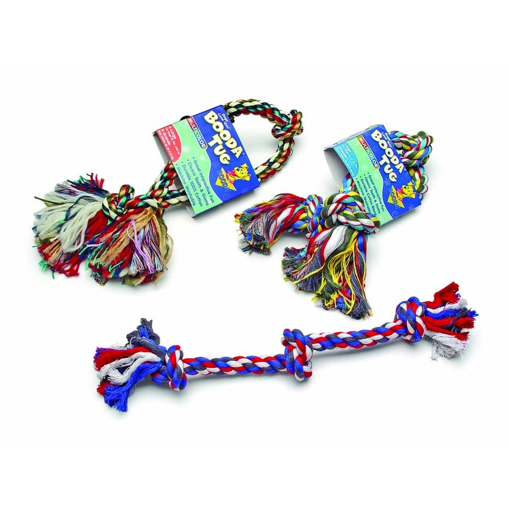 Booda 3-Knot Tug Rope Dog Toy 3 Knots Multi-Color Large | ShelHealth