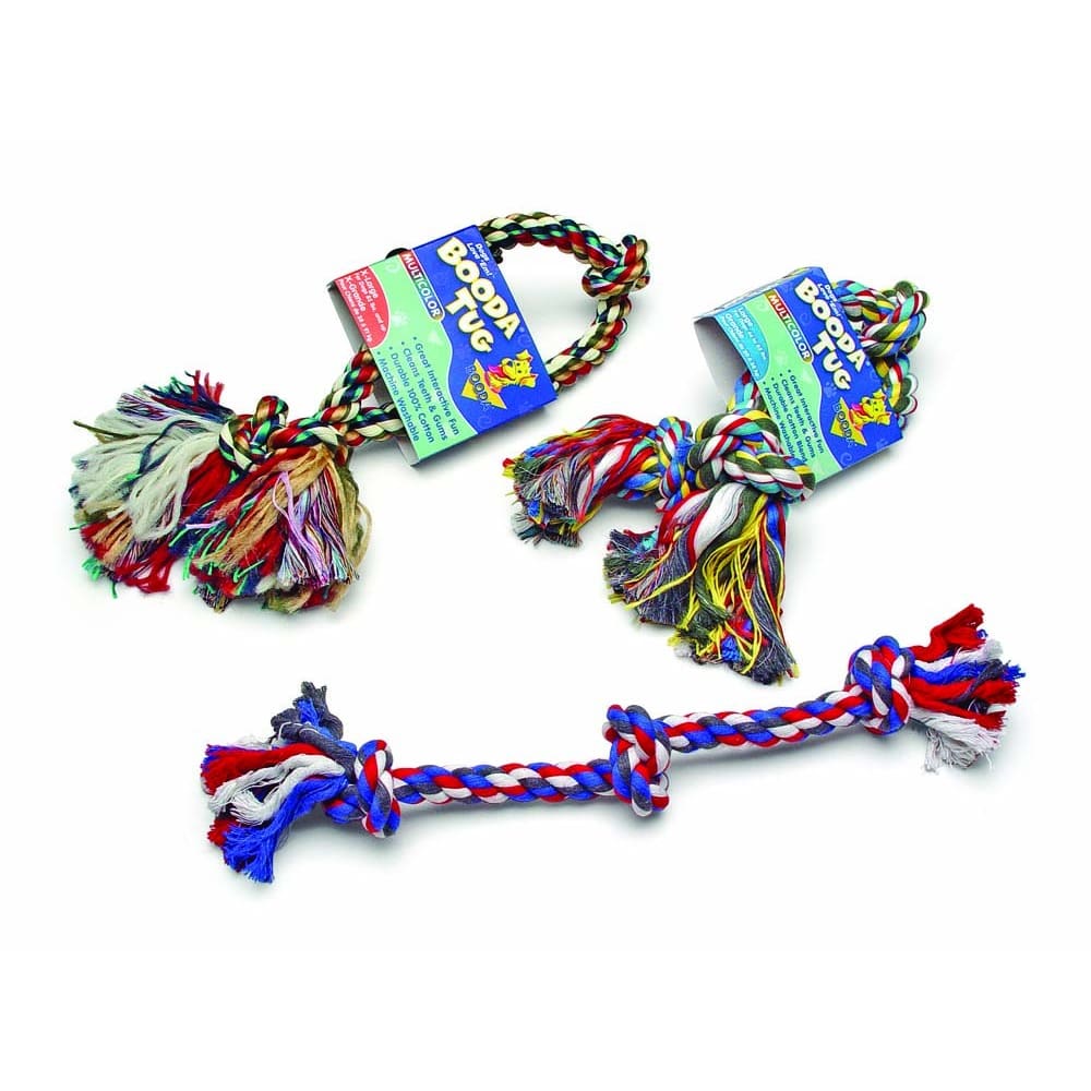 Booda 3-Knot Tug Rope Dog Toy 3 Knots Multi-Color Large - Pet Supplies - Booda