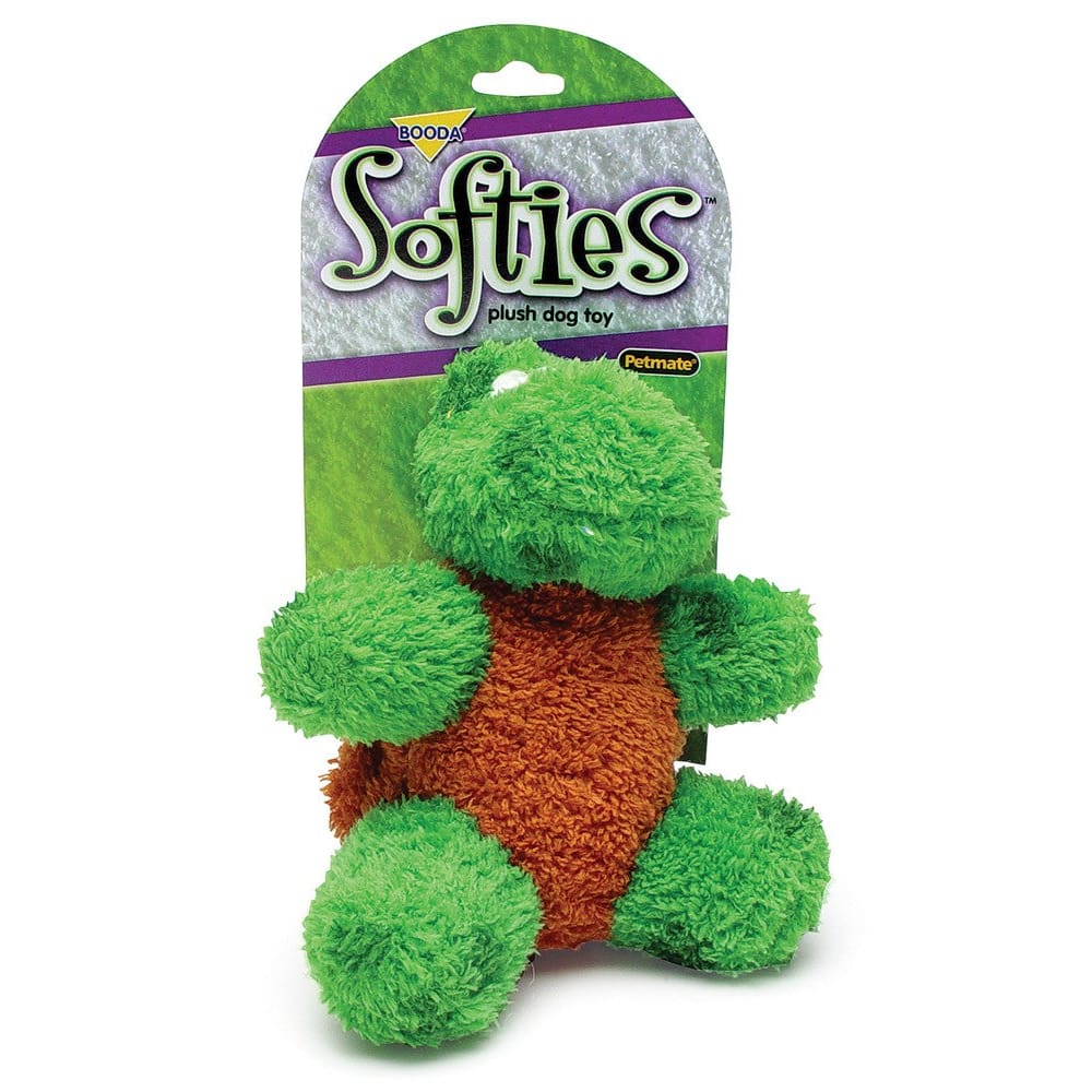 Booda Softies Toby Dog Toy Turtle Multi-Color Medium - Pet Supplies - Booda