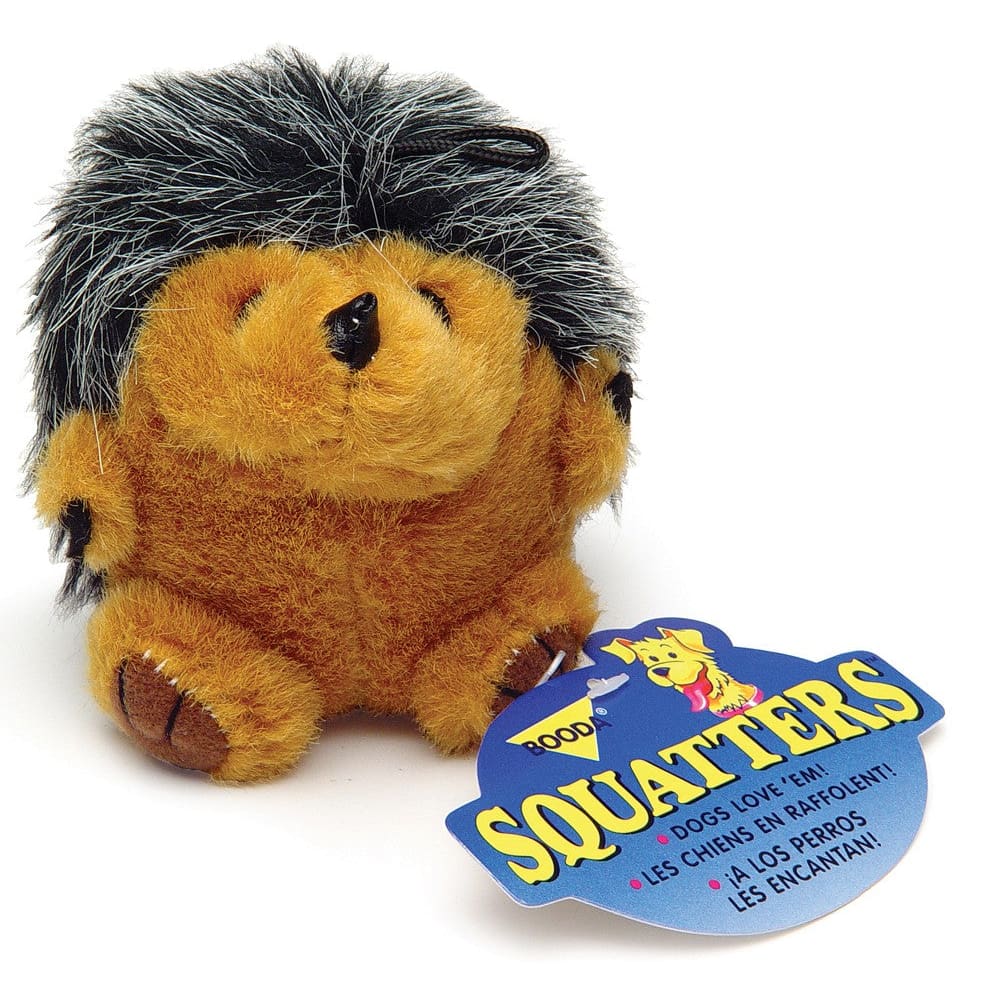 Booda Squatter Plush Dog Toy Hedgehog Multi-Color Medium - Pet Supplies - Booda