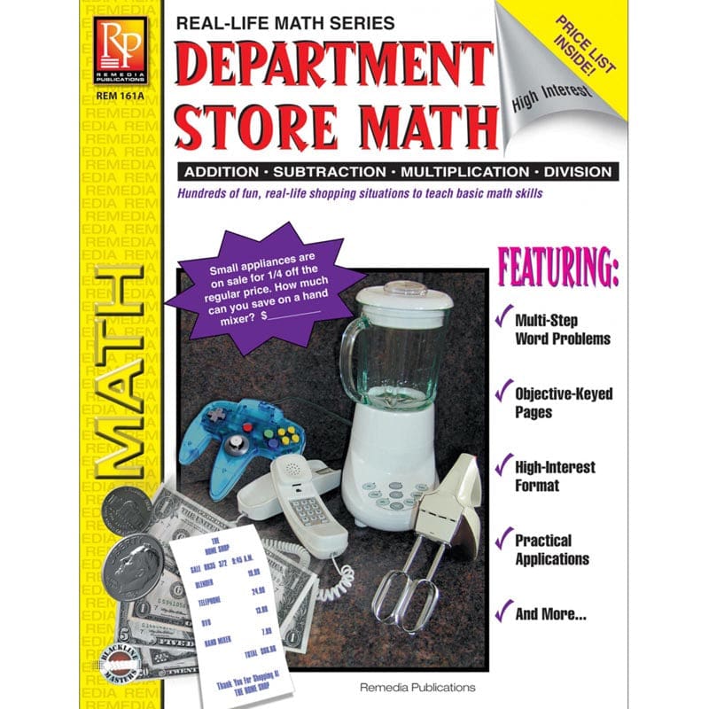 Book Department Store Math Gr 4 - 8 (Pack of 3) - Money - Remedia Publications
