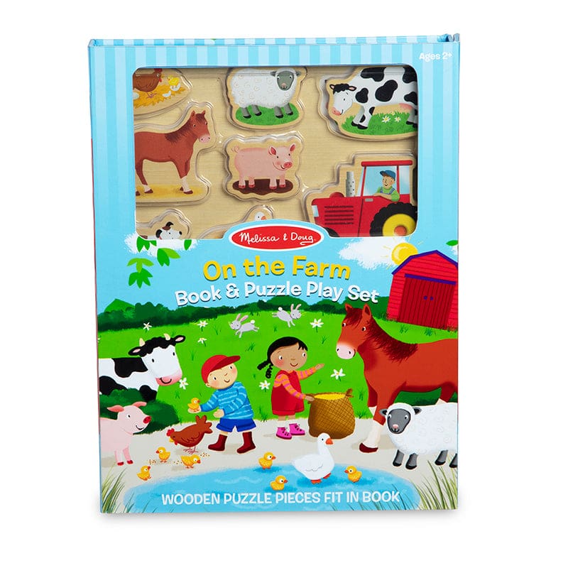 Book & Puzzle Play Set On The Farm (Pack of 2) - Wooden Puzzles - Melissa & Doug